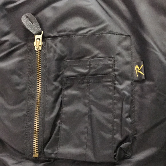 Ultra Force MA-1 Men’s Black/Orange Reversible Bomber Flyer Jacket Medium - Picture 6 of 9